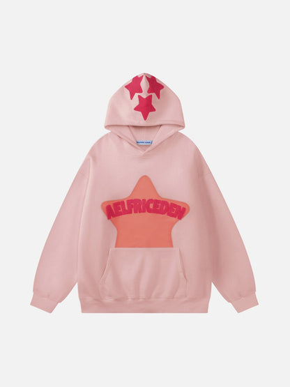 Sweat à capuche brodé vintage Eden Star V303