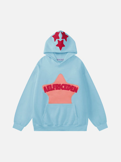 Sweat à capuche brodé vintage Eden Star V303