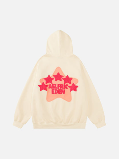 Sweat à capuche brodé vintage Eden Star V303