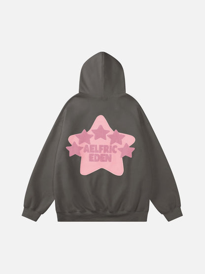 Sweat à capuche brodé vintage Eden Star V303