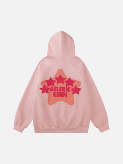 Sweat à capuche brodé vintage Eden Star V303
