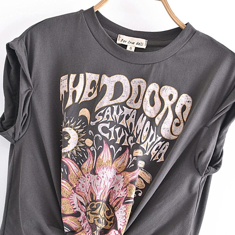 Vintage Print Short Sleeve Top - Seldom Seen Styles