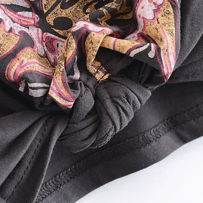 Haut à manches courtes à imprimé vintage