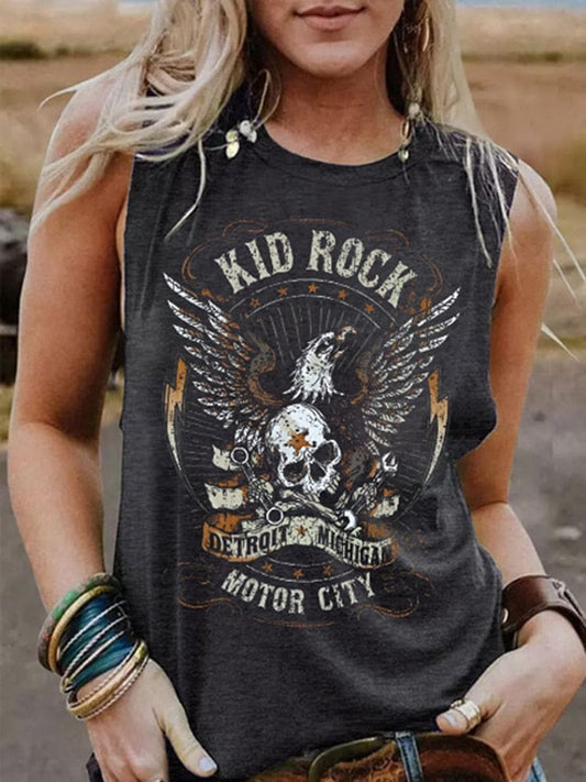 Vintage Retro Rock n Roll Graphic Tank Top - Seldom Seen Styles
