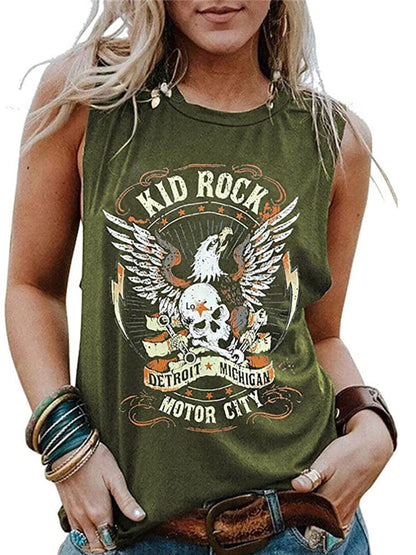 Tanktop mit Vintage-Retro-Rock-n-Roll-Grafik