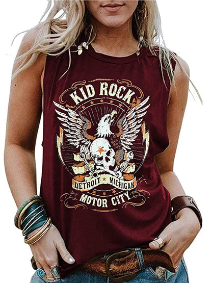 Tanktop mit Vintage-Retro-Rock-n-Roll-Grafik