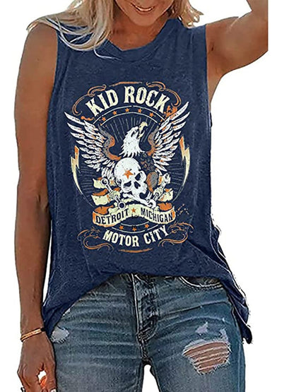 Tanktop mit Vintage-Retro-Rock-n-Roll-Grafik