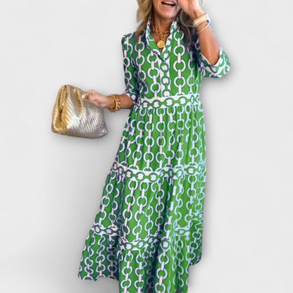 Wendy™ | Robe midi à motif chaîne