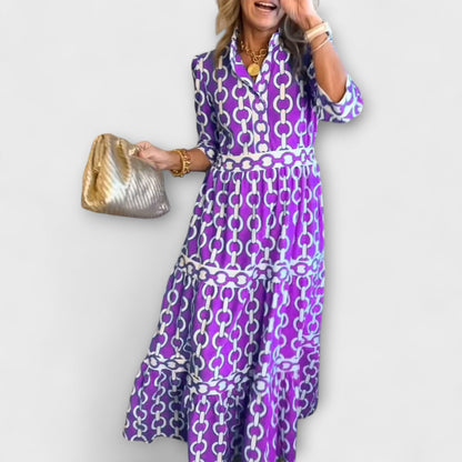 Wendy™ | Robe midi à motif chaîne