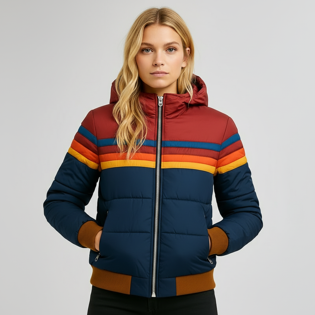 Winter Jacket Women's Casual Hooded Printed Short Cotton Jacket Fashionable Casual Outdoor Cotton Clothing - Seldom Seen Styles