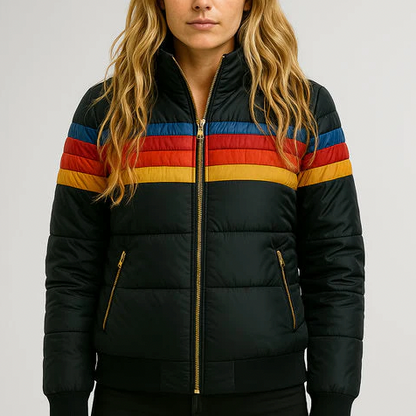 Winterjacke Damen Freizeit Kapuzenjacke bedruckt kurze Baumwolljacke modische Freizeit Outdoor Baumwollkleidung