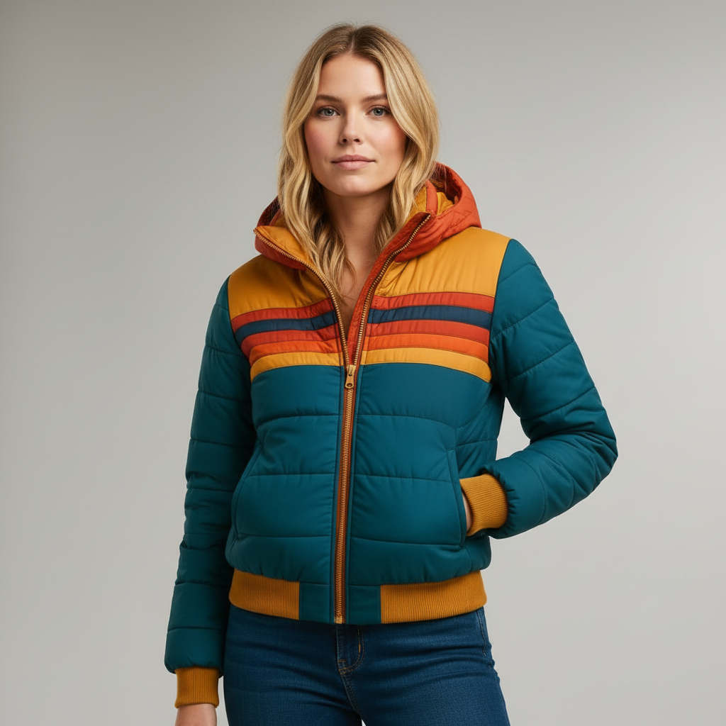 Winter Jacket Women's Casual Hooded Printed Short Cotton Jacket Fashionable Casual Outdoor Cotton Clothing - Seldom Seen Styles