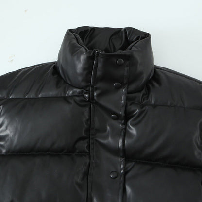 ❄️Winter Specials❄️ PU leather quilted jacket for women