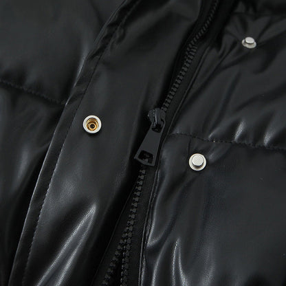 ❄️Winter Specials❄️ PU leather quilted jacket for women