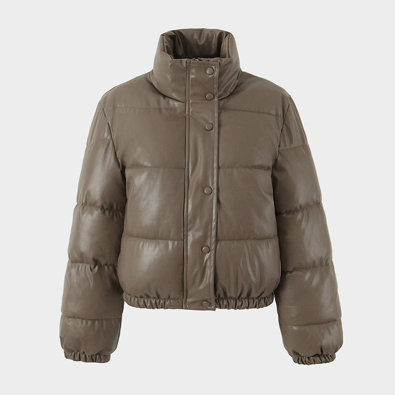 ❄️Winter Specials❄️ PU leather quilted jacket for women - Seldom Seen Styles