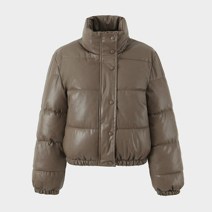 ❄️Winter Specials❄️ PU leather quilted jacket for women