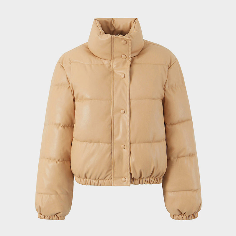 ❄️Winter Specials❄️ PU leather quilted jacket for women - Seldom Seen Styles
