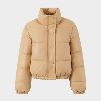 ❄️Winter Specials❄️ PU leather quilted jacket for women