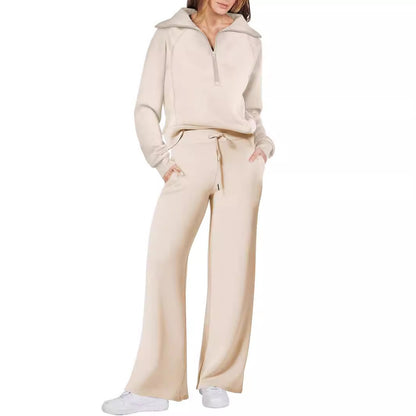 Women 2 Piece Outfits Sweatsuit Oversized Sweatshirt Sweatpants Tracksuit Sweat Lounge Matching Set 2025 Fall Trendy Polyester Womenswear