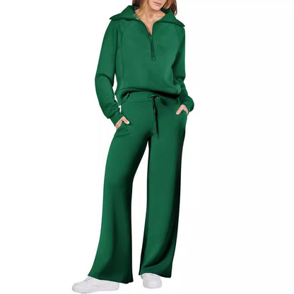 Women 2 Piece Outfits Sweatsuit Oversized Sweatshirt Sweatpants Tracksuit Sweat Lounge Matching Set 2025 Fall Trendy Polyester Womenswear