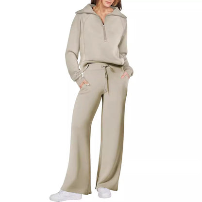 Women 2 Piece Outfits Sweatsuit Oversized Sweatshirt Sweatpants Tracksuit Sweat Lounge Matching Set 2025 Fall Trendy Polyester Womenswear