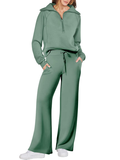 Women 2 Piece Outfits Sweatsuit Oversized Sweatshirt Sweatpants Tracksuit Sweat Lounge Matching Set 2025 Fall Trendy Polyester Womenswear