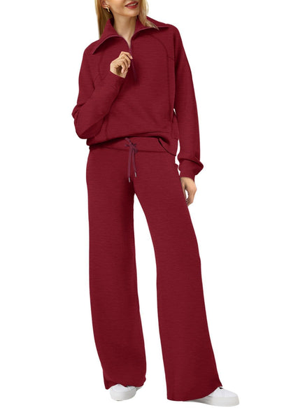 Women 2 Piece Outfits Sweatsuit Oversized Sweatshirt Sweatpants Tracksuit Sweat Lounge Matching Set 2025 Fall Trendy Polyester Womenswear