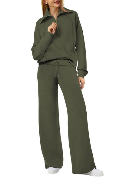Women 2 Piece Outfits Sweatsuit Oversized Sweatshirt Sweatpants Tracksuit Sweat Lounge Matching Set 2025 Fall Trendy Polyester Womenswear