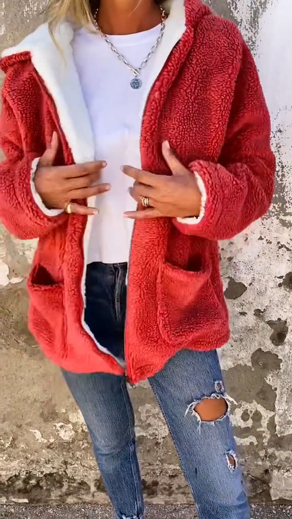 Women Plush Casual Jacket - Seldom Seen Styles