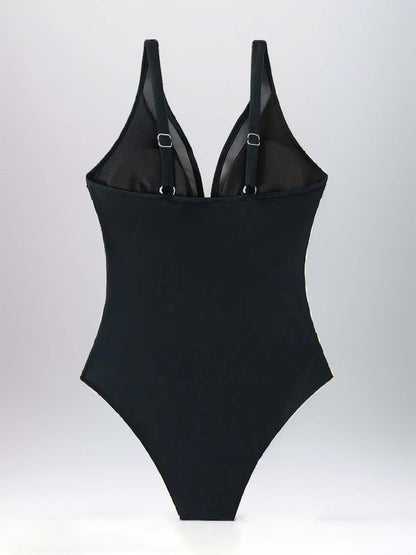 Maillot de bain sexy en maille pour femme, effet gainant, push-up, taille haute