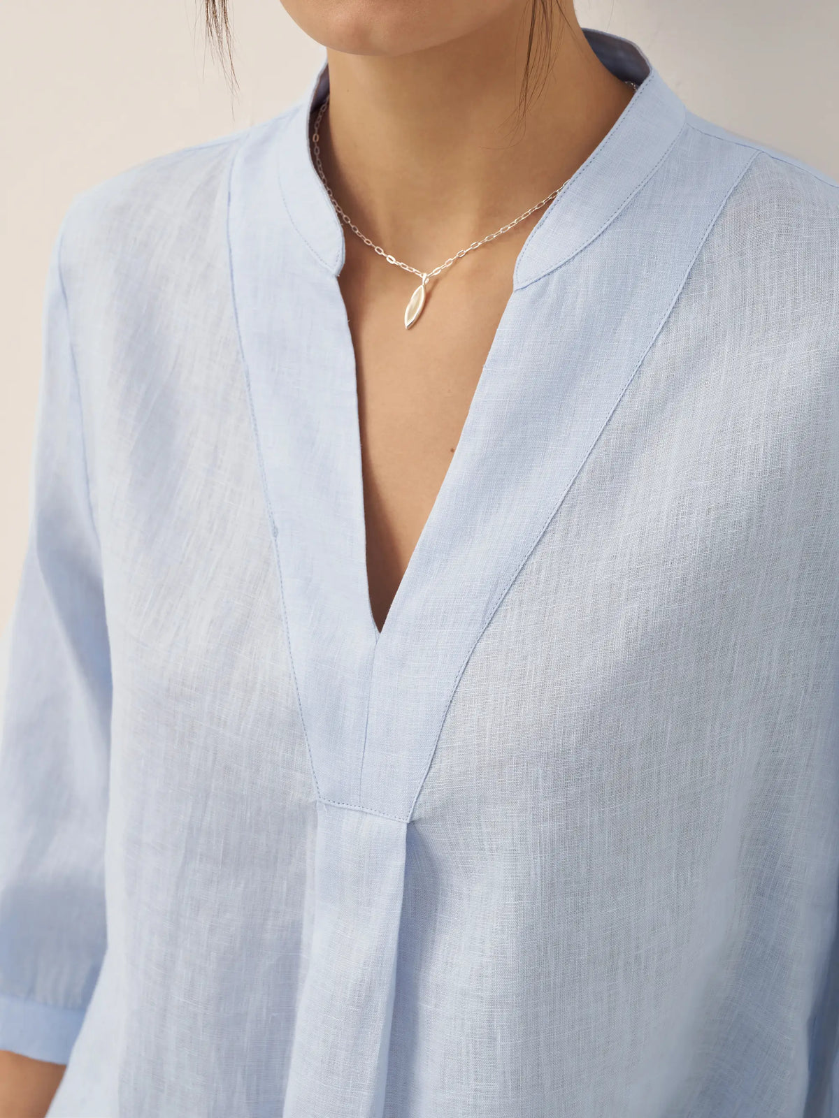 Women's 100% Linen Dress Shirt Stand Collar Half Sleeve Relaxed Fit Casual Summer Beach Vacation Blouse Top