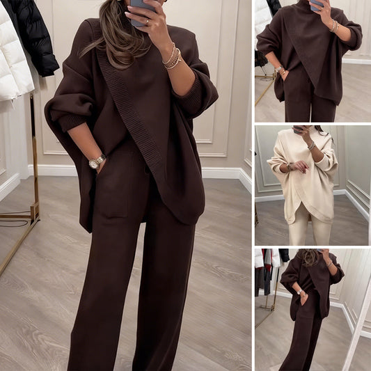 Women's 2-Piece Oversized Sweater & Pants Set - Seldom Seen Styles