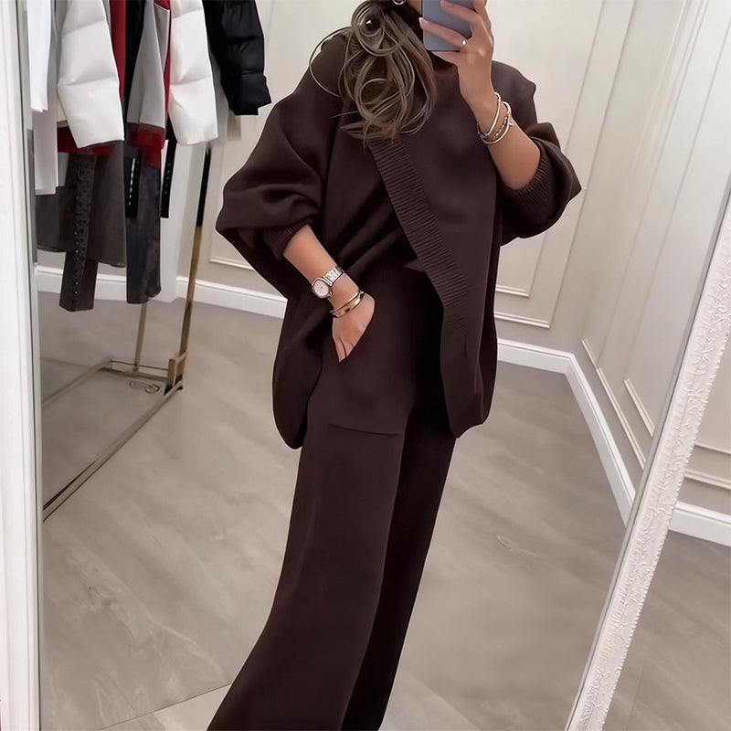 Women's 2-Piece Oversized Sweater & Pants Set - Seldom Seen Styles