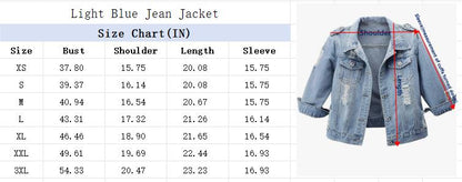 Women’s 3/4 Sleeve Washed Denim Jackets Distressed Light Cropped Jean Jackets Coats Casual Womenswear