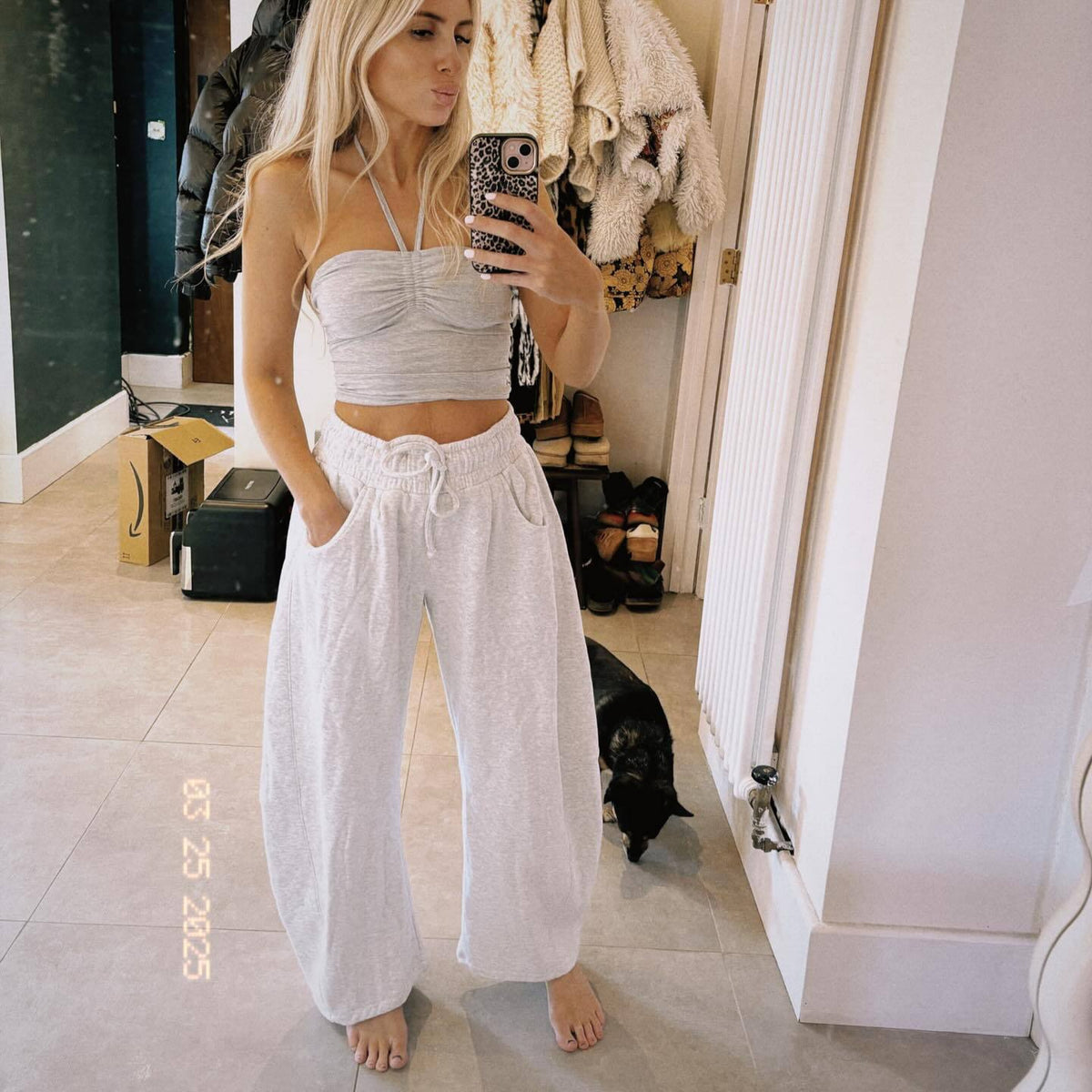 Women's Baggy Wide Leg Sweatpants with Drawstring Waist and Pockets - Seldom Seen Styles