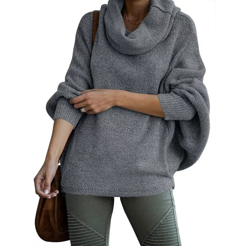Women's Batwing Cowl Neck Sweater with Pocket - Seldom Seen Styles