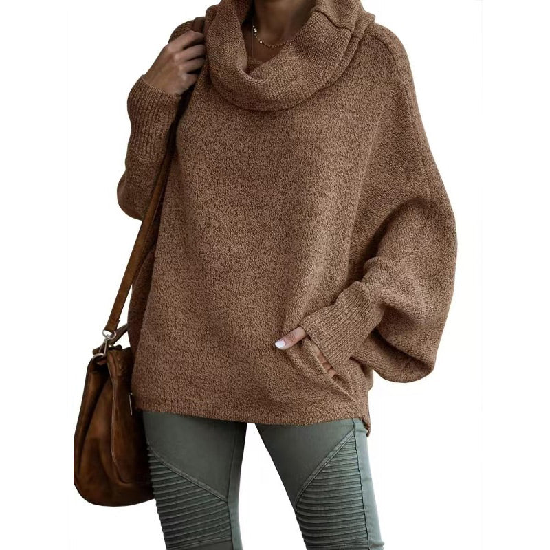 Women's Batwing Cowl Neck Sweater with Pocket - Seldom Seen Styles