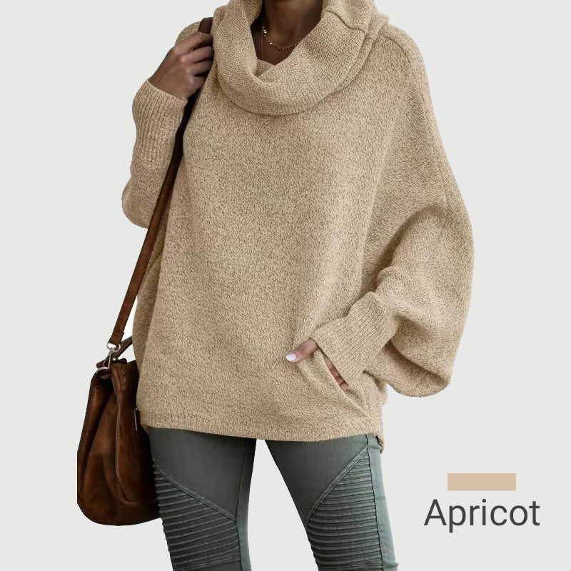 Women's Batwing Cowl Neck Sweater with Pockets - Seldom Seen Styles