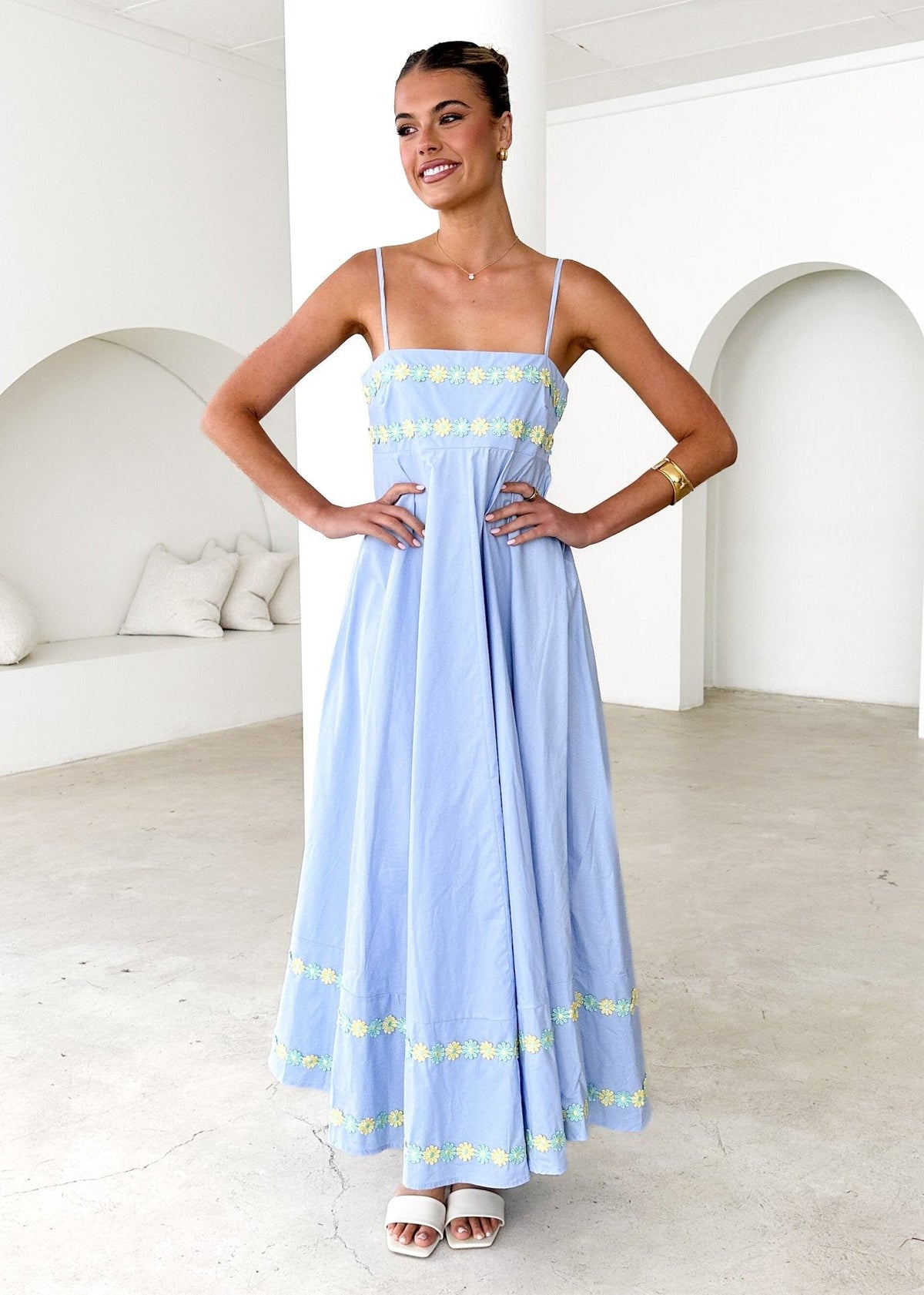 Women's Beautiful Suspender Dress Printed Long Dresses - Seldom Seen Styles