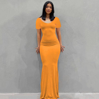 Women's Bodycon Maxi Dress Spaghetti Strap Slim Fit Lounge Dress Casual Sleeveless Dress