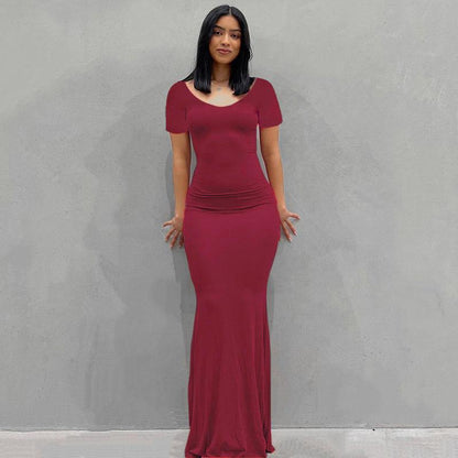 Women's Bodycon Maxi Dress Spaghetti Strap Slim Fit Lounge Dress Casual Sleeveless Dress