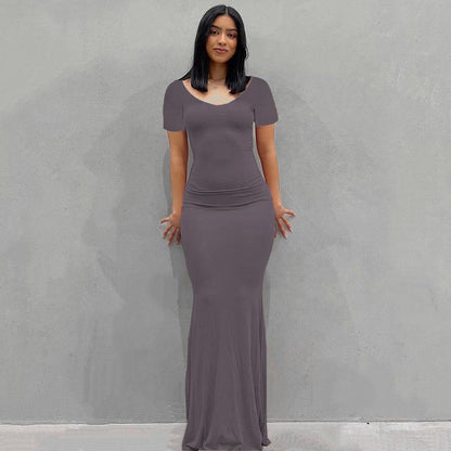 Women's Bodycon Maxi Dress Spaghetti Strap Slim Fit Lounge Dress Casual Sleeveless Dress