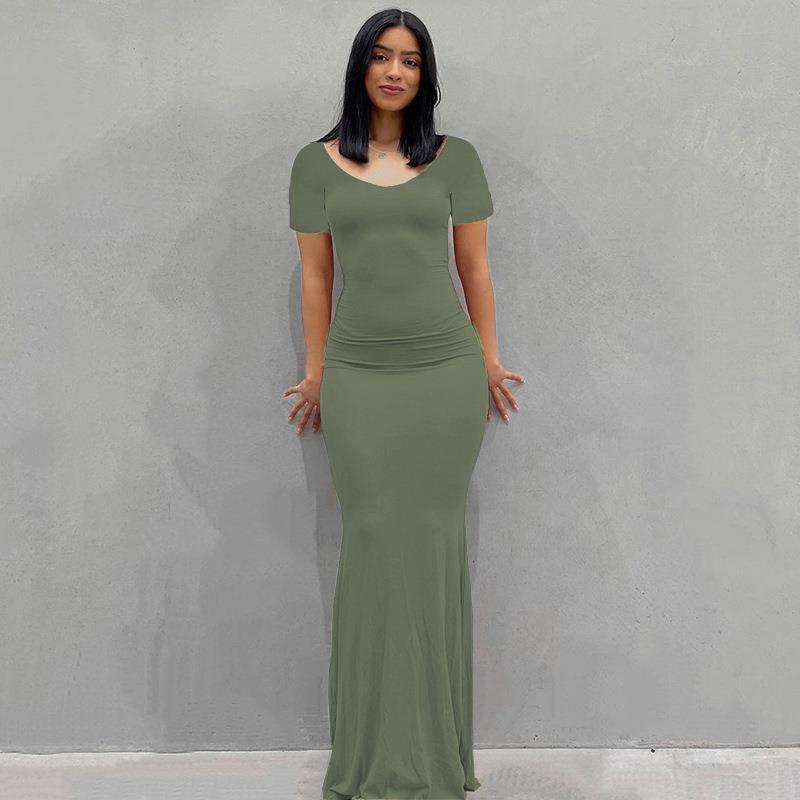 Women's Bodycon Maxi Dress Spaghetti Strap Slim Fit Lounge Dress Casual Sleeveless Dress - Seldom Seen Styles