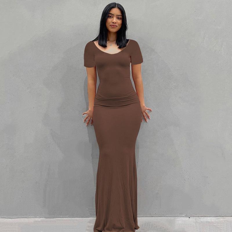 Women's Bodycon Maxi Dress Spaghetti Strap Slim Fit Lounge Dress Casual Sleeveless Dress - Seldom Seen Styles