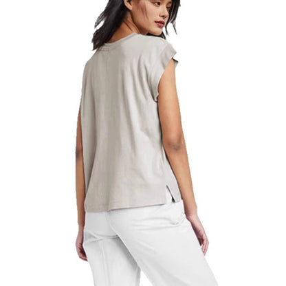 Women's Cap Sleeve T Shirt Casual Crew Neck Loose Fit Basic Tee Summer Everyday Top