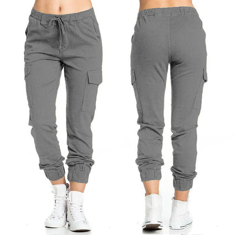 Women's Cargo Jogger Camo Pants with Pockets High Waist Slim Casual Tapered Camouflage Combat Hiking Pants - Seldom Seen Styles
