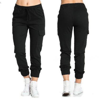 Women's Cargo Jogger Camo Pants with Pockets High Waist Slim Casual Tapered Camouflage Combat Hiking Pants