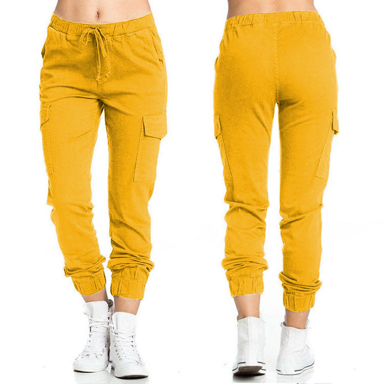 Women's Cargo Jogger Camo Pants with Pockets High Waist Slim Casual Tapered Camouflage Combat Hiking Pants - Seldom Seen Styles