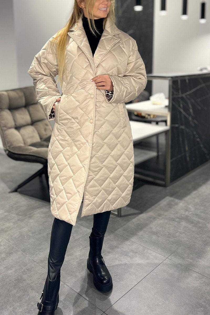 Women's Casual Lapel Mid-length Cotton Coat - Seldom Seen Styles