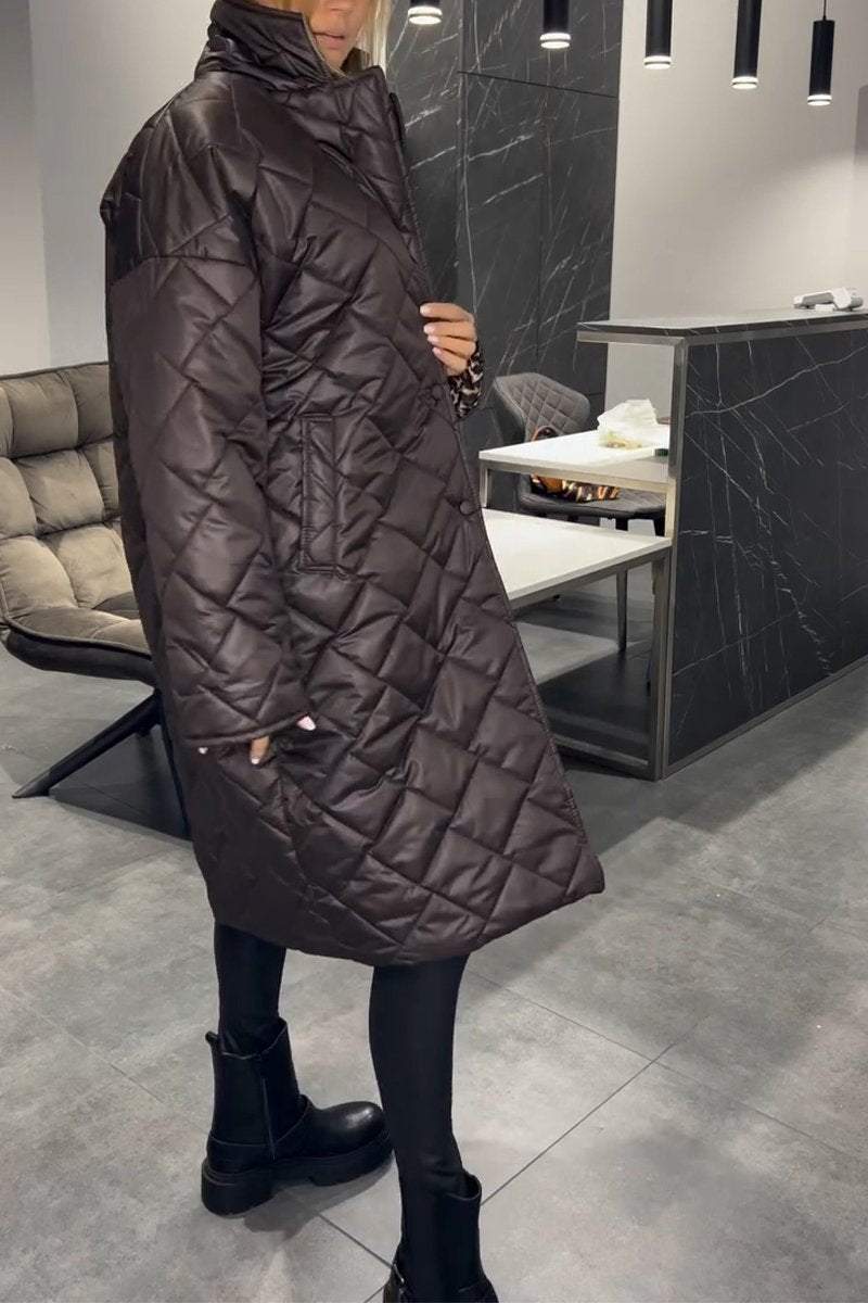 Women's Casual Lapel Mid-length Cotton Coat - Seldom Seen Styles